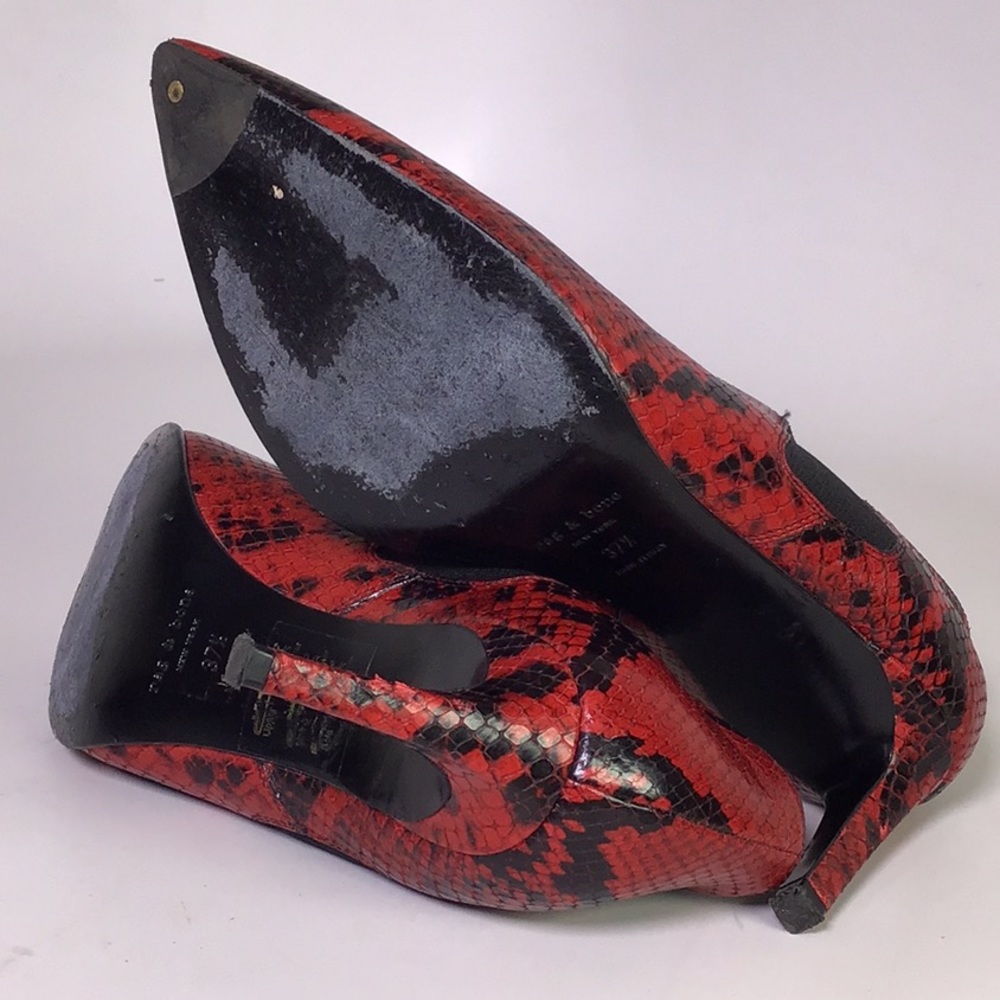 Rag & Bone Beha Snake Embossed Red - Picture 9 of 15